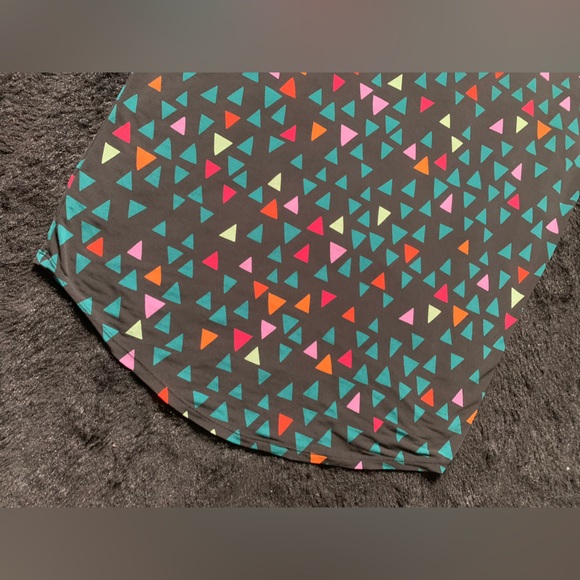 Women’s LulaRoe Black/Multicolor Shortsleeve High-Low Dress XXS PreOwned - Picture 9 of 11